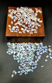 AAA Top Quality Rainbow Moonstone Cabochon Gemstone Oval Shape Loose Gemstone