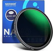 NEEWER 67mm Variable ND Filter ND3-ND1000, 1.5-10 Limited Stops Neutral Density Filter with HD Optical Glass & Double Sided 30 Layer Nano Coatings, Water Repellent/Scratch Resistant/Aluminum Frame