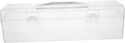 DOITOOL Portable Clear Plastic Storage Box with Lid Versatile Organizer for School Supplies Painting Pencils Brushes and Hair Accessories Capacity for