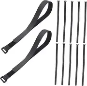 12Pcs Straps with Buckles Durable Cargo Fixing Ropes for Yoga Mats Models and More Elastic Securing Cord Ties for and Organization