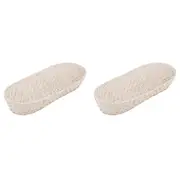 2x Ladelle Whitehaven Woven Oval Bread Basket Holder Handmade Home/Kitchenware
