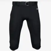 Men's Nike Team Mach Speed Pro Adult Football Pants Black White Size L