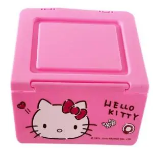 【箱子】三麗鷗 Kitty 前開式掀蓋造型置物盒 (桃)