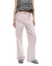 Ganni Overdyed Izey Jeans in Chalk Pink