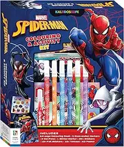 Super Kaleidoscope Spider-Man Colouring & Activity Kit – 64-Page Spider-Man Book with Markers, Stickers, Tattoos & Poster – Webtastic Fun for Ages 6-12