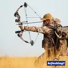 Compound Bow and Arrow Set Archery Hunting RH Shooting Target 20-55lbs Camo