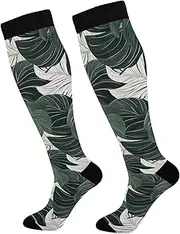 [GAIREG] White Strawberries on Black Compression Sock Compression Socks for Circulation over Calf Socks Men