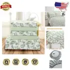 Fade & Wrinkle Resistant King Microfiber Sheet Set with Tropical Prints - 6PC