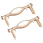 Metal Purse Frames, 2 Pcs Kiss Lock Clasp Frame for Coin Bags DIY, Golden