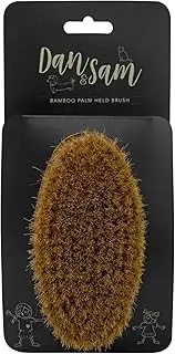 Dan & Sam Bamboo Palm Held Brush, Eco-Friendly, Ergonomic Design, Ideal for Hair, Beard & Scalp Care, Natural Bamboo Bristles, Compact & Travel-Friendly, Ideal for All Hair Types