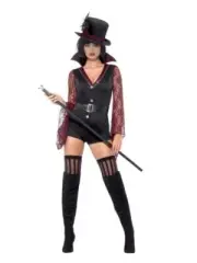 Fever Vampire Costume Adult Black