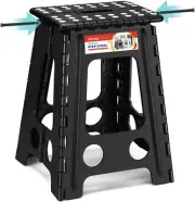 Folding Step Stool 17.5 Inch Heavy Duty Step Stool Foldable for Adults and Kids,