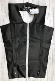 NWT Himalaya Sz 5XL Motor Bikewear Black Leather Chaps Mens Riding Motorcycle