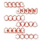 Mini 3d Cookie Stamps Christmas Baking Tools Cutter Set with for Diy Press