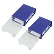 Container Storage Box 140*85*40mm Blue Component Screws Plastic Stackable