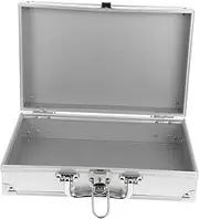TEHAUX Aluminum Alloy Storage Box Portable Briefcase for Tools Documents Lockable Design Spacious Interior for Home Office Travel