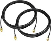 Bingfu 4G Antenna SMA Extension Cable SMA Male to SMA Female Bulkhead Mount RG174 Antenna Extension Cable 3Meter/9.84ft (2-Pack) Compatible with 4G LTE Router Gateway Modem