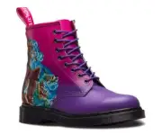 New Dr. Martens TECHNIQUE NEWORDER 8 Holes Boots 1460 Pink Purple US8 UK7