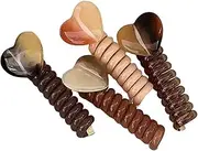 4PCS Cord Hair Ties Telephone Hair Wraps Bands Braided Ponytail Telephone Wire Hair Accessories Spiral Hair Rope Hair Scrunchies