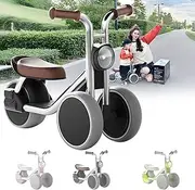 LHTJHP Baby Balance Bike Trike for Toddlers Ages 1 and Up, Baby Bike No Pedals 3 Quiet Wheels Avoiding Side Drop Wheels Toddler Fast Bike Built-in Lighting, Gray