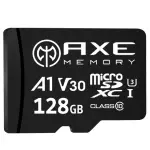 【AXE MEMORY】MICROSDXC 128GB A1 V30/ UHS-I U3 4K-附轉卡 記憶卡(台灣製)