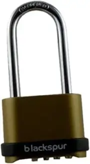 Blackspur BB-PD202 4-Digit Long Shackle Combination Padlock