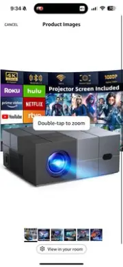 Projector with WiFi and Bluetooth, 20000LM Native 1080P Projector with Screen