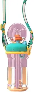 Whale Fountain Tumbler, Drinking Jug with Whale Squirt, 2.5x6.7x1.2 Inches Spill-Proof Straw Cup, Double Handle Grip, Ideal for Girls Boys Kindergarten School Travel Home
