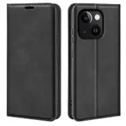 Retro-skin Magnetic Suction Leather Phone Case, For iPhone 15