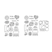 Valentine Themed Cutting Dies and Clear Scrapbooking Stamps for Card Making