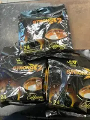 3*Vietnamese Trung Nguyen STRONG X2 G7 Instant Coffee 3 in 1 - 24 Sticks x 25g