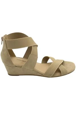 Isaac Mizrahi Live! Double Strap Wedge Open Toe Sandal Camel