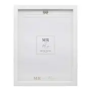 Gibson Gifts Jewelled Mr & Mrs Photo Frame 8x10" Picture Holder Rect White