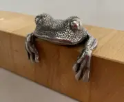 Pewter Frog Shelf Sitter Decoration