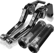 for Kawasaki ER6N ER-6N 2009-2017 Scooter CNC Aluminum Brake Clutch Levers Handlebar Grips Ends Motorcycle Clutch Accessories (Color : 11)