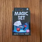 15 Tricks Magic Set Kids Toy Pocket Size *LIKE NEW* Illusions Blue Edition