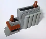 Outland Models Train Railway Layout Industrial Facility Grain Silos N Scale