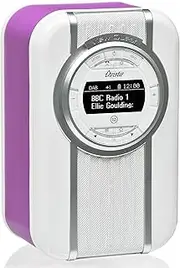 VQ Christie DAB & DAB+ Digital Radio with FM, Bluetooth/NFC, Alarm Clock, Rotating Display & Enamel Fascia – Radiant Orchid