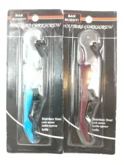 2- Waiters Corkscrew Wine Bottle Opener Knife Bar Buddy Stainless Steel