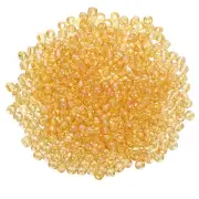 2000 Pcs Glass Seed Beads, 3mm Mini Glass Seed Spacer Bead, Gold