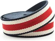 1.5 Inches Cotton Webbing Strap, Spiral Pattern, Heavy Webbing Straps for Arts and Crafts, Luxury Bag Strap (5 Yards, Navy-Red-Ivory)