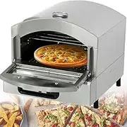 Commercial Pizza Oven Countertop, 2000w Stainless Steel Electric Pizza Oven with Shelves,50-350 ° C Precise Temperature Control,for Barbecue, Grilled Beef, Toasted Bread, Family Gatherings, Etc