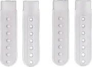 Zittop 2 Pairs White Plastic Snapback Strap with 7 Holes Hats Caps Replacement Fastener Repair Snap Buckle Strap (White), White, one_size