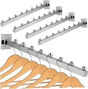 SOLUSTRE 5 Pcs Elegant Wall Mounted Clothes Rack with Hooks Space Saving Coat Hanger Versatile Beaded Design for Bedroom and Bathroom Clothes Drying