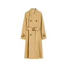 (W) Weekend Max Mara Canasta Water-Repellent Reversible Trench Coat Honey