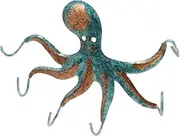 DEARMAMY Metal Key Holder Indoor Outdoor Hanging Wall Hook Octopus Hook Wall Decor for Hanging