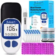 Pro Comfort Blood Glucose Monitor Kit with 100 Test Strips & 100 Lancets Bloo...