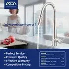 ACA Brushed Laundry Swivel Faucet Brass Kitchen Sink Pull Out Mixer Tap WELS