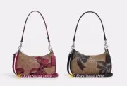 NWT Coach Teri Mini Crossbody Bag In Signature Canvas With Bow Print CY733
