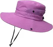 [HXZDEY] Sun Hats for Women Uv Protection, Girl Ponytail Hole Summer Wide Brim Hats, Foldable Mesh Beach Fishing Cap (Color : Purple, Size : 1Pcs)